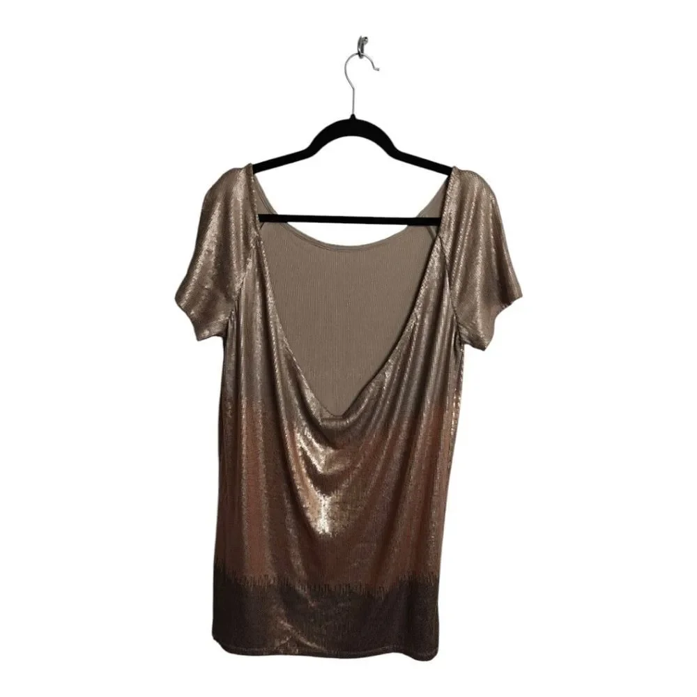 Free People Gold Sequin Mini Dress - Picture 6 of 13